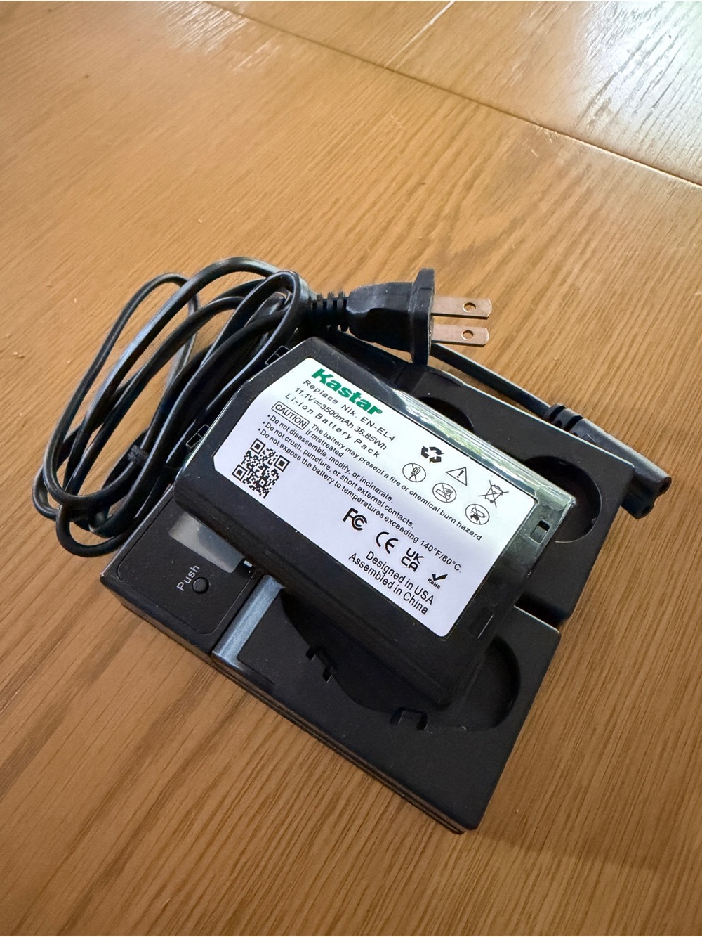 Kastar Rechargeable Battery Pack with Charger - Black + includes 1 Charger